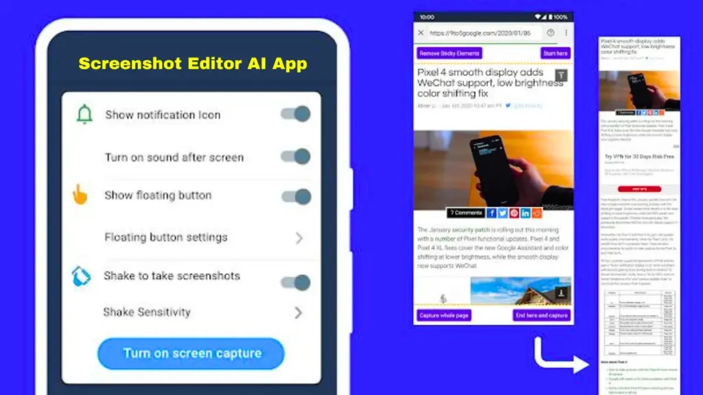 Screenshot Editor AI App