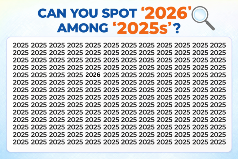 Can you spot 2026 among 2025s visual number puzzle challenge