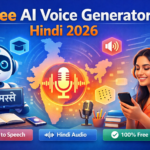 Free AI voice generator Hindi 2026 showing Hindi text converted into natural speech using artificial intelligence