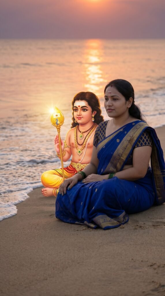 Prompt for With Murugan at the Beach