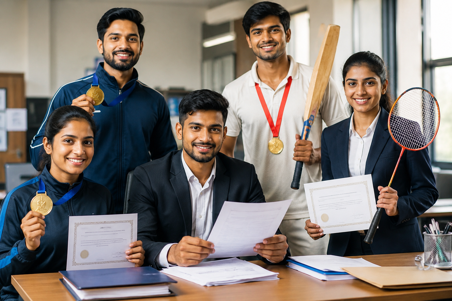 Celebrating achievements in a modern office