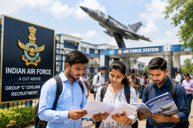 Indian Air Force recruitment day scene