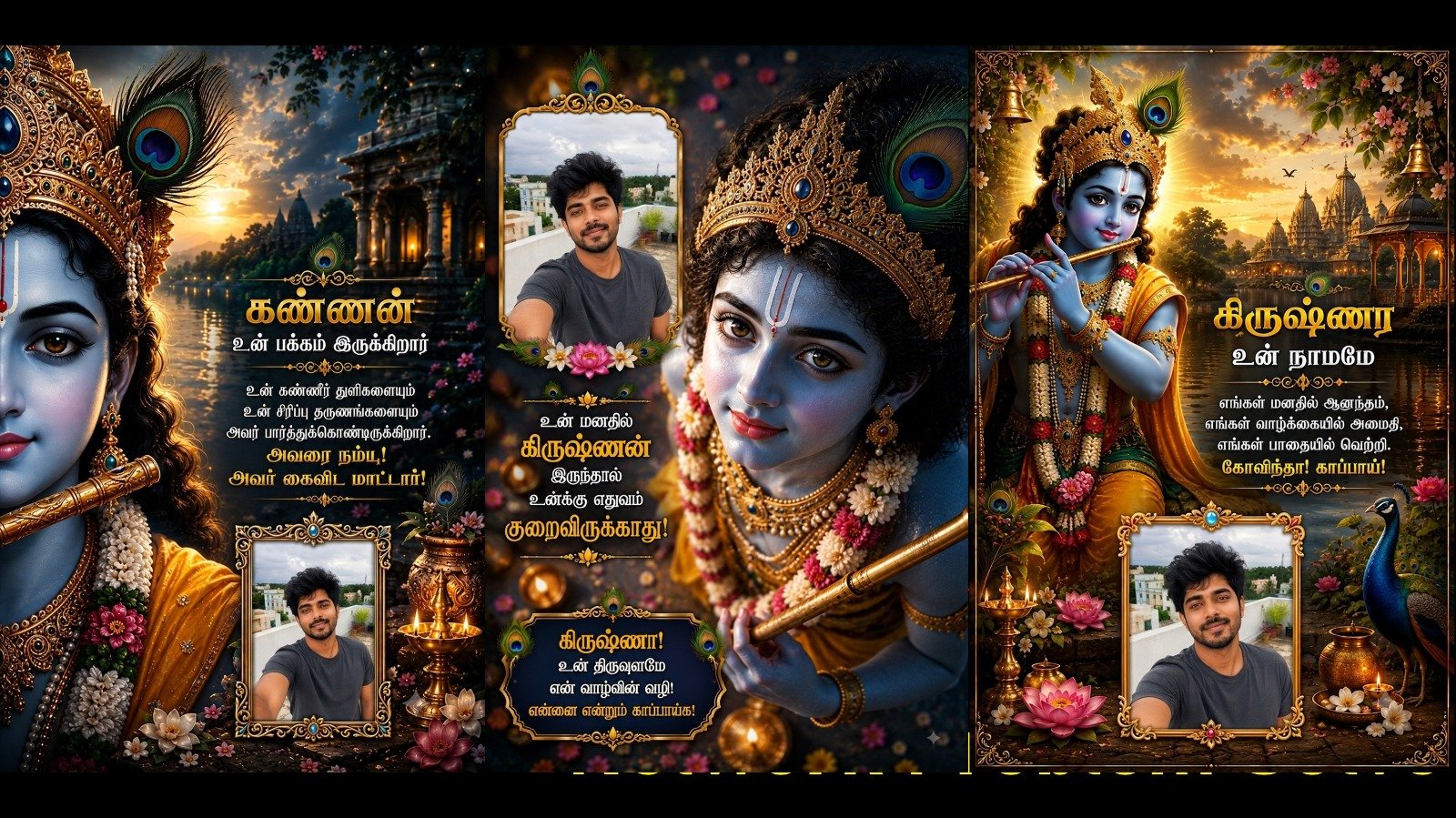 Free Krishna DP Photo Editing Templates