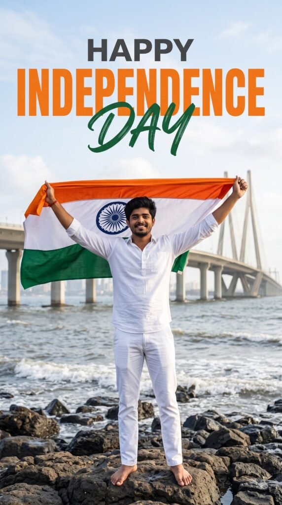Independence Day AI Photo Prompt: Create Viral 15 August Photos 9 Independence Day AI Photo Prompt 2 – 15 August Poster With Your Photo