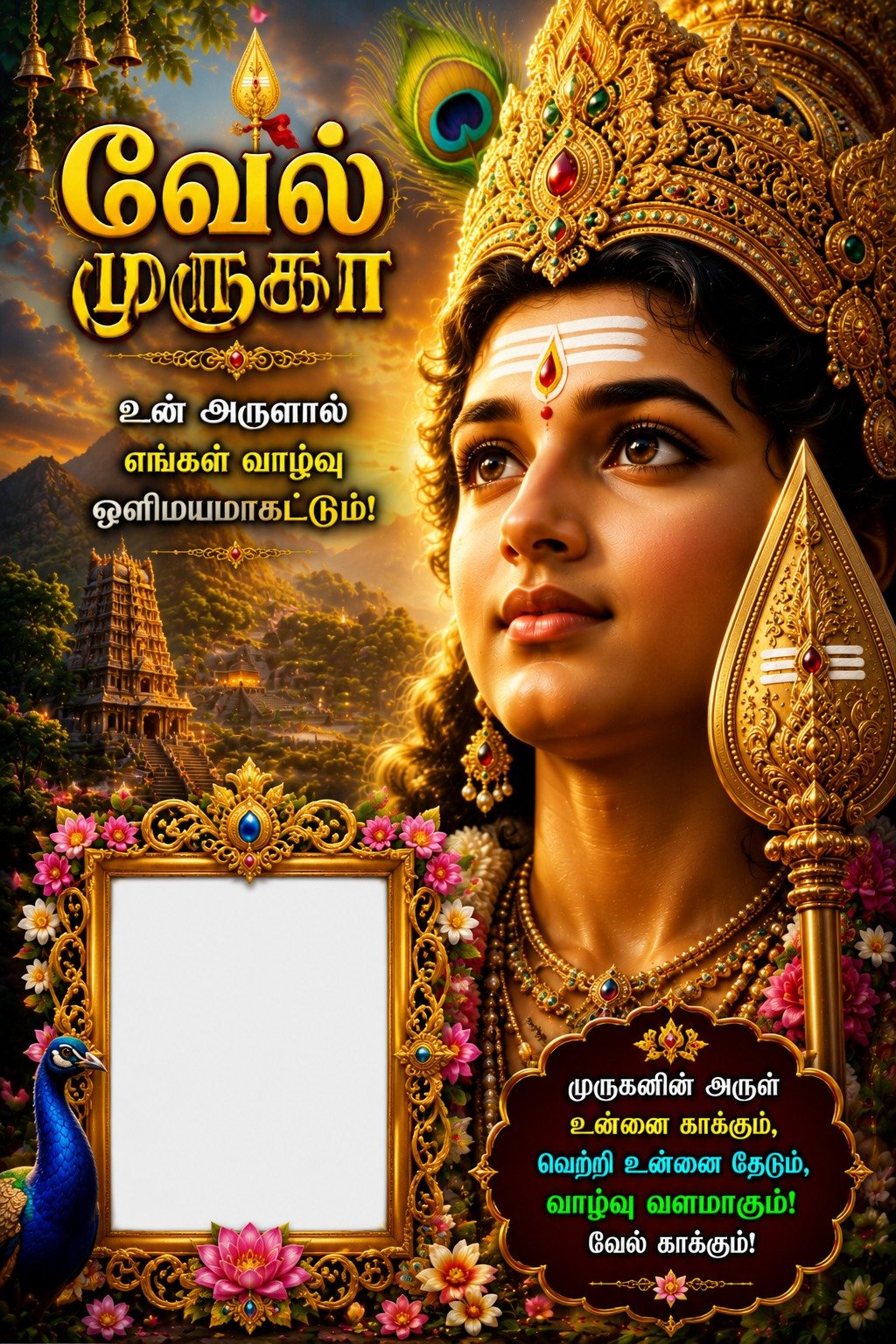 Murugan DP Photo Frame with Photo Space