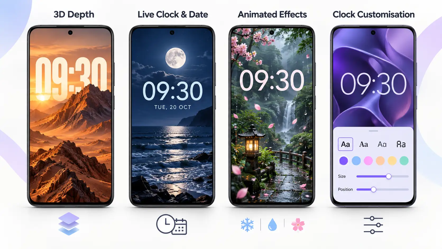 Live Wallpapers Clock Features Customisation and Setup